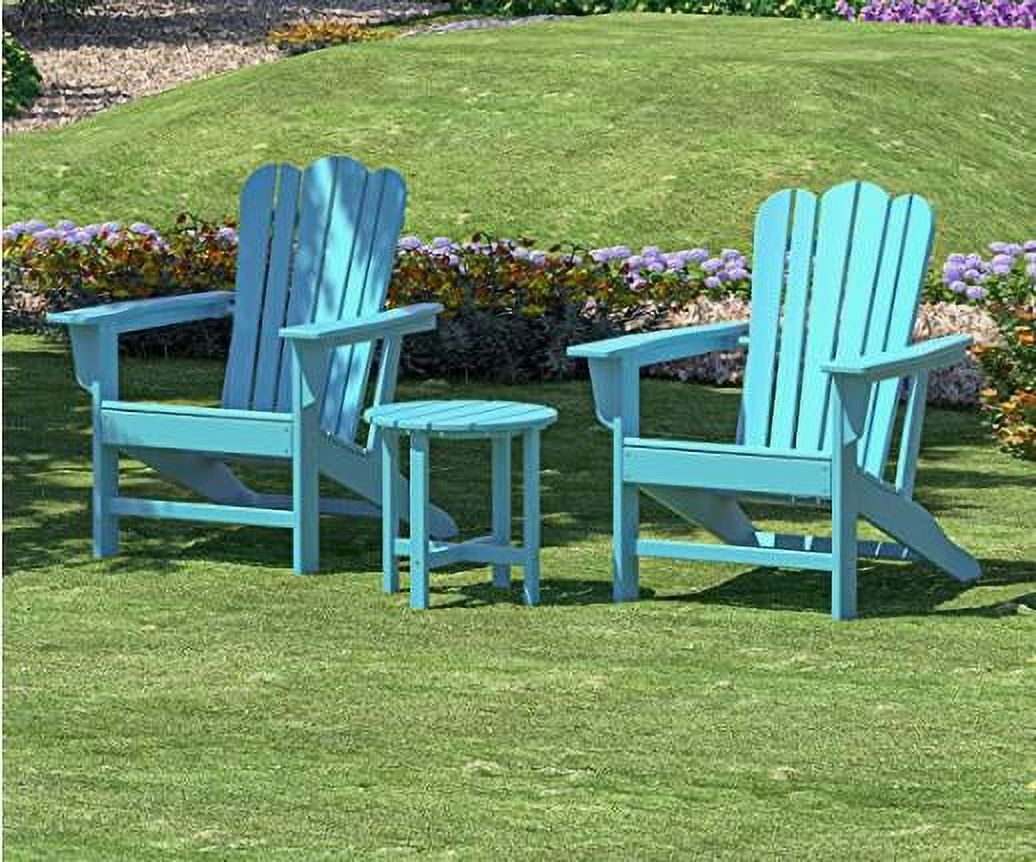UBesGoo 2 Plastic Adirondack Chairs Outdoor Side Table. Outdoor Adirondack Chair Patio Lounge Chairs Classic Design (Blue) - image 4 of 4