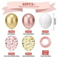 thumbnail image 2 of 60Pcs 12-Inch Latex Balloon Metallic Confetti Balloon Set Birthday Wedding Baby Gift Celebration Anniversary Decoration -Gold&Rose Gold, 2 of 5