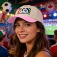 thumbnail image 2 of USA CAN MEX 2026 Host Soccer Cap - Washed Cotton Adjustable Hat For Men Women Sports Fans, 2 of 5
