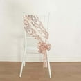thumbnail image 2 of Efavormart 5 Pack Rose Gold Leaf Vine Embroidered Sequin Tulle Chair Sashes - 6"x88", 2 of 5