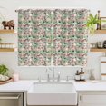 thumbnail image 2 of Vintage Flowers Kitchen Curtains Window Panels, Spring Pink Green Floral Country Leaves Birds Insulated Window Treatment Curtain, Grommet Curtains for Bedroom/Living Room/Bathroom, 2 Piece 52"Wx72"L, 2 of 8