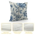 thumbnail image 4 of Nawypu Chinoiserie Pillow Covers  Navy Blue White Floral Pillow Covers Vintage Farmhouse Flower Outdoor Pillowcase Square Cushion Cover for Bedroom Sofa Couch Living Room Home Decor, 4 of 5