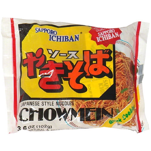 Sapporo Ichiban Chow Mein Japanese Style Noodles 3 6 Oz Pack Of 24 Walmart Com Walmart Com