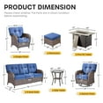 thumbnail image 4 of Bellefurn Luxury 10 Pieces Outdoor Patio Furniture Set with Fire Pit Table,Swivel Rocker Chair,Sectional Sofas,PE Wicker Patio Conversation Sets for Porch Balcony Patio Deck, 4 of 12
