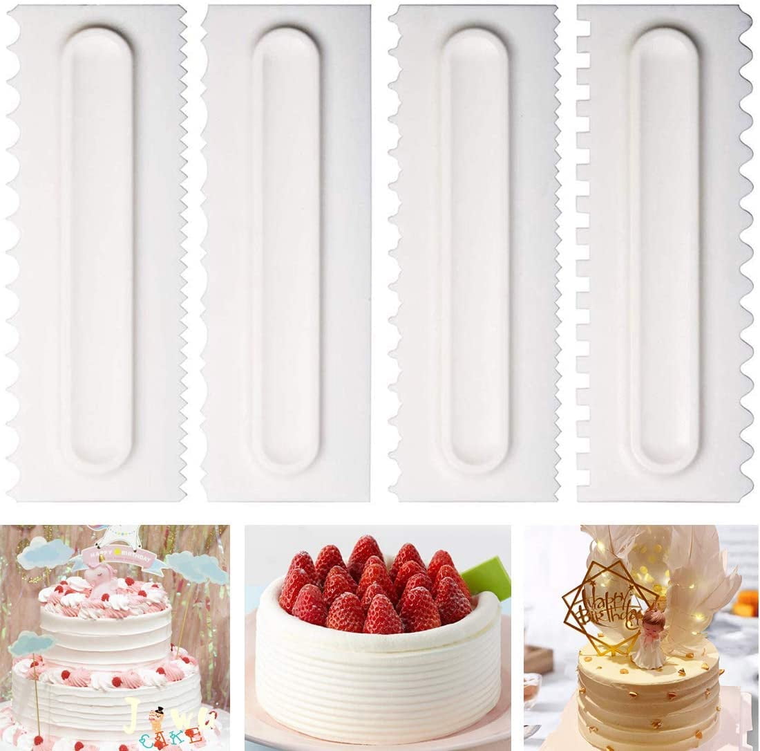 Smooth Comb Cake Smoother Baking Cutting Tool Scraper Set of 3
