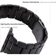 thumbnail image 3 of Compatible con Apple Watch Band 38 mm, 40 mm, 42 mm, 44 mm, pulsera fina y ligera de resina con hebilla de acero inoxidable de repuesto para iWatch Series 7, 6, 5, 4, 3, 2, 1 SE (negro/negro,, 3 of 7