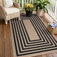 thumbnail image 5 of RUG ROBOT Modern Geometric 3'x5' Outdoor Patio Rug, Washable Easy Jute Indoor Outdoor Area Rugs for Entryway, Non Slip Farmhouse Throw Carpet for Living Room Bedroom Deck Porch, 5 of 11