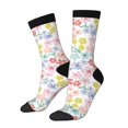 thumbnail image 1 of Fotbe Retro Floral Calcetas Largas con Estampado para Hombre y Mujer – Calcetas de Compresión Transpirables y Elásticas, Viajar y Uso Diario Talla 5-11, 1 of 6