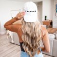 thumbnail image 2 of Classic Freedom Print Baseball Cap for Men/Women - Adjustable Strap, Breathable Cotton, Daily Outdoor Sun Protection Hat, 2 of 4