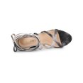thumbnail image 4 of BLISSFUL STEP Women's Tie Dye High Heel Sandal Platform Block Heel Prom Sandals Black 9, 4 of 7