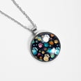 thumbnail image 4 of Dog Paw Print Women's Circular Glass Pendant Necklace - Elegant Jewelry for Women, 4 of 5