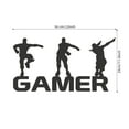 LEAQU Gamer Wall Sticker Boy with Game Controller Wall Decals, Creative
