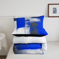 thumbnail image 5 of Homewish Navy Oil Painting Full Size Comforter Sets,Retro Geometric Art Bedding Comforter Set,Black Reversible,3pcs,1 Comforter and 2 Pillowcases, 5 of 7