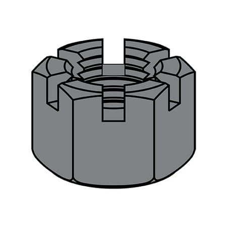 

7/8-9 Slotted Heavy Hex Nut Plain (Pack Qty 100) BC-87NHHSP