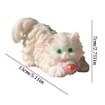 thumbnail image 3 of romoty Long-Haired Kitten Silicone Stress Relief Toys, 5.11" x 2.75" x 2.75" Soft Squishy for Anxiety Relief, Desktop Fidget & Cat Lover Gift, 3 of 6
