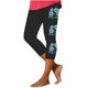 thumbnail image 1 of Pantalones de Ajuste Seco Mujeres Impresas Leggings Recortados Casuales, Pantalones Elásticos Transpirables para el Yoga Y el Uso Diario, 1 of 4