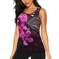 thumbnail image 1 of Balery Pink Blossoms Butterfly Camiseta sin mangas estampada ligera para mujer, tops de entrenamiento sin mangas, camisetas de yoga transpirables de secado rápido.-Small, 1 of 7