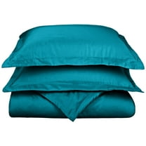1200-Thread Count 100% Egyptian Cotton Exquisite Solid Duvet Cover Set Teal / Full/Queen