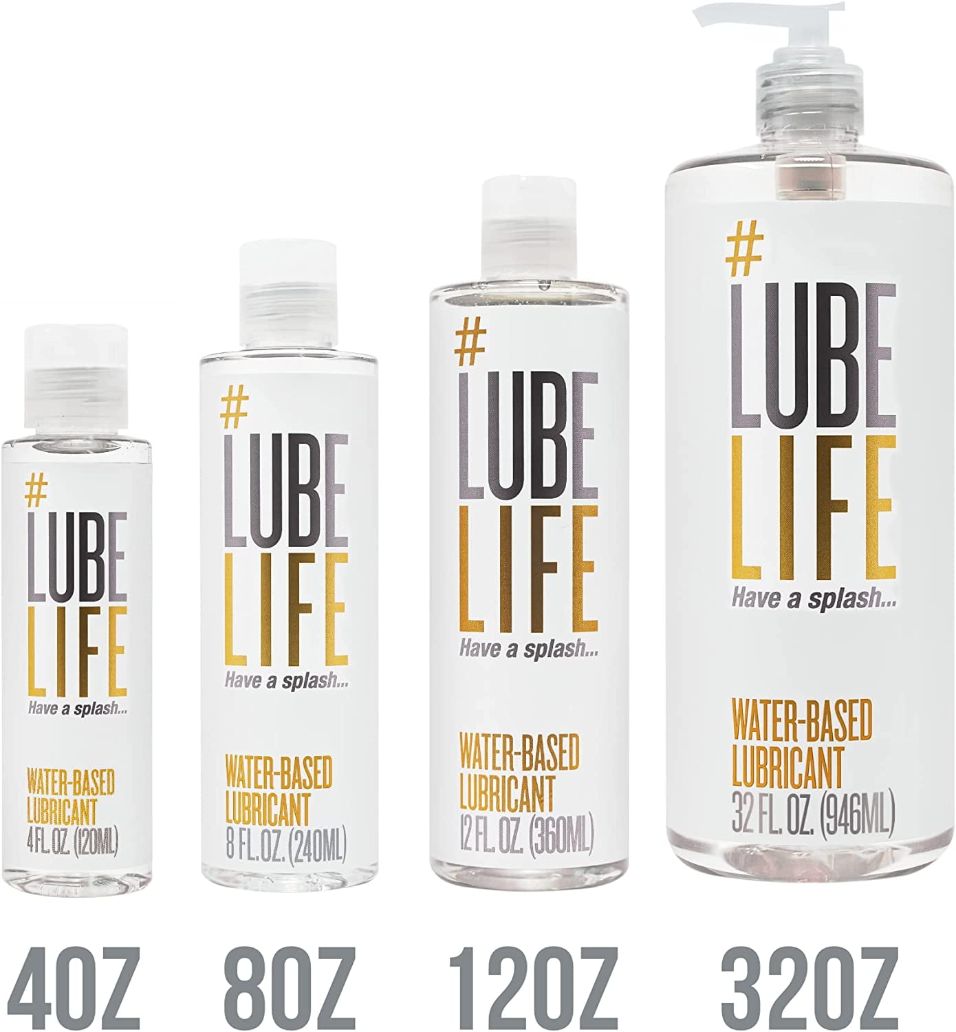 LubeLife Water Based Personal Lubricant 8 oz Sex Lube for Men Women &  Couples 796494407769