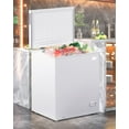thumbnail image 5 of Muhub Chest Freezer, 5.0 Cu ft Deep Freezer with Adjustable Temperature, Mini Freezer with Removable Storage Basket, Compact Freezer with Top Open Door (White), 5 of 7