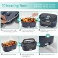 Eocolz 2-in-1 Electric Lunch Box & Food Heater, 1.5L Leak-Proof