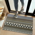 thumbnail image 2 of Blue Geometric Zigzag Checker Pattern Door Rugs,Washable Non Slip Door Mats Indoor,Decorative Door Mats,Entry Mat Indoor for Entrance,Bedroom,Kitchen,Bathroom,20"x32", 2 of 6