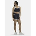 thumbnail image 2 of No Boundaries Seamless 2-Piece Cropped Tank Top and Dolphin Shorts with Contrast Binding, Women's, 2 of 5