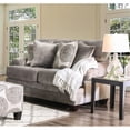 thumbnail image 2 of Furniture of America Sheryl Transitional Microfiber Loveseat in Gray, 2 of 6
