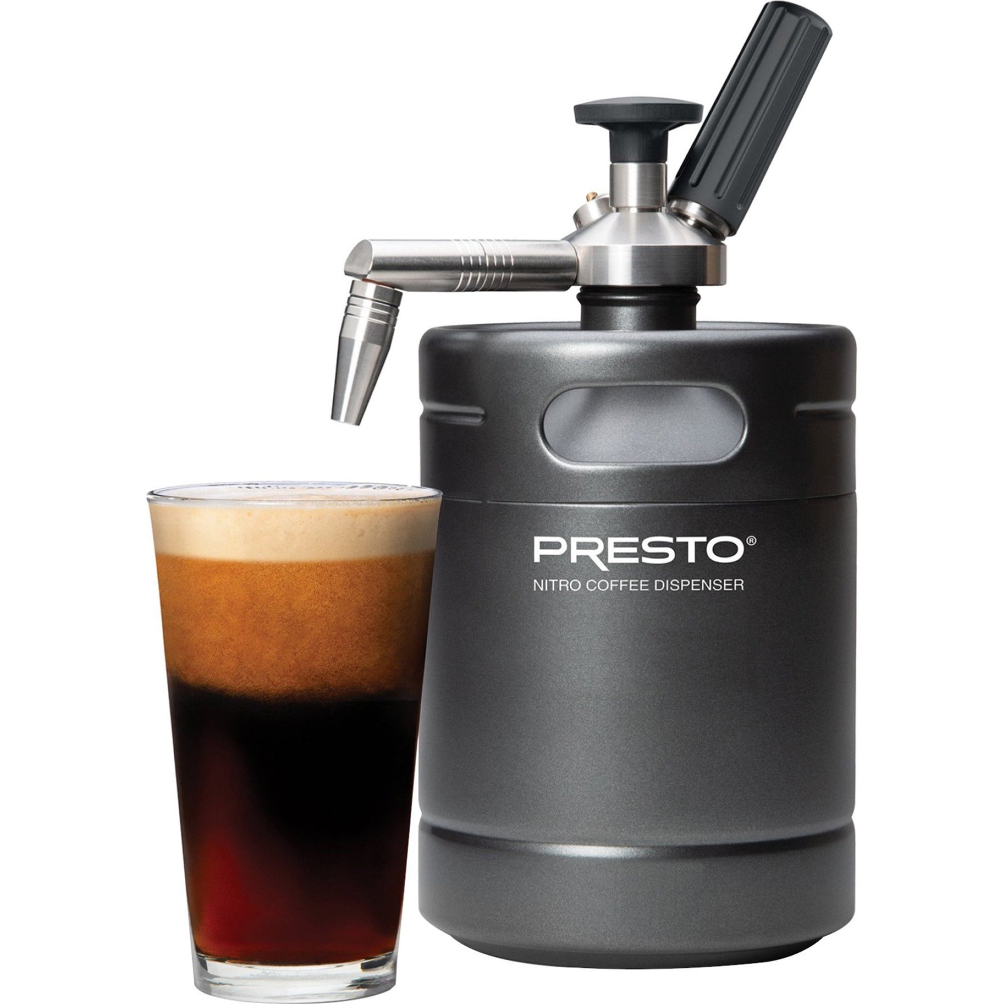 Presto Nitro Coffee Dispenser Stainless Steel 2 L Collapsible Beverage Dispenser