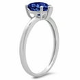 thumbnail image 2 of 1.25 ct Heart Cut Simulated Tanzanite Solitaire 18K White Gold Womens Engagement Ring, 2 of 3