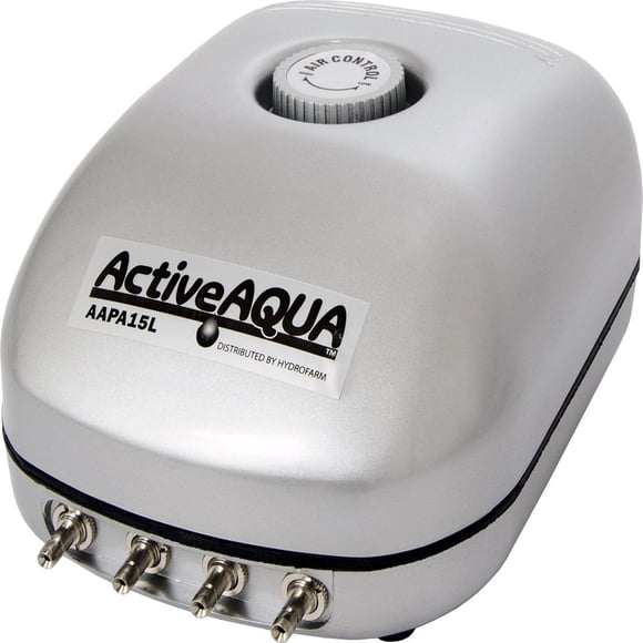 Bomba de Aire Hydrofarm AAPA15L 6W Ajustable 4 Salidas 120V Paquete de 2