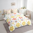 thumbnail image 3 of jejeloiu Cartoon Daisy Floral 7pcs Bedding Comforter Set,Graffiti Loves Pattern Queen Bedding Sets,Colorful Flowers Queen Sheet Sets For Girls Teens,Luxury Bedroom Decor Reversible, 3 of 8