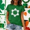 thumbnail image 5 of LEKWK St Patricks Day Shirt Women Clover Mandala Art Casual Tops Short Sleeve Basic Tees Crew Neck Geometric Flower Spring Clothing, 5 of 7