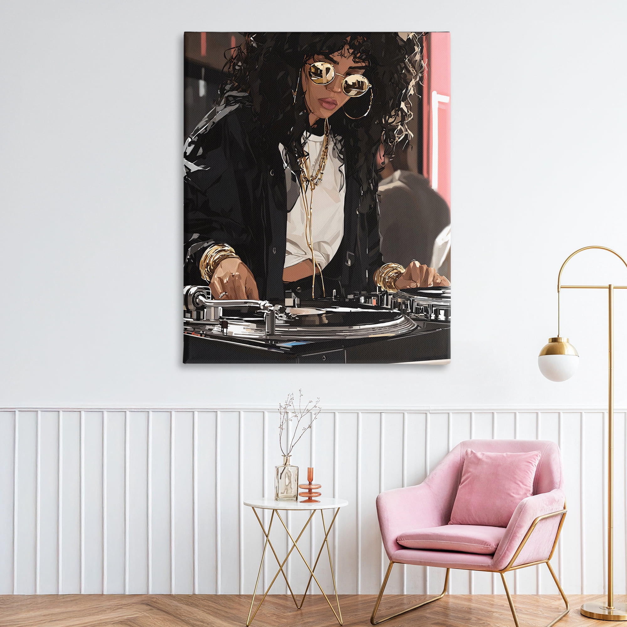 Stupell Industries DJ Focused On Turntables Canvas Wall Art, design by Franklyn Gregory