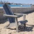 thumbnail image 4 of POLYTEAK Classic Collection Folding Adirondack Chair Grey, 4 of 5