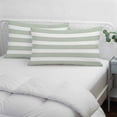thumbnail image 4 of Sage Green Stripe Standard Size Pillow Cover,Pillowcase Protectors with Zipper,Breathable Decorative Throw Pillow Case Cover,Modern Simple Geometric White Striped Pillow Shams for Couch 20x26Inch, 4 of 8