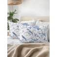 thumbnail image 3 of Waterproof Outdoor Throw Pillows with Inserts 12"x20" Set of 2, White Blue Spring Floral Soft Decorative Pillowcases for Couch Bedroom, Summer Birds Botanical Pillow Covers for Sofa Living Room, 3 of 8
