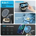 thumbnail image 4 of 4 in 1 Magnetic Fast Charging, Charging Station Compatible with iPhone 16 15 14 13 12 11 8 X XR SE, 3 Light Adjustable Desk for AirPods, Wireless Charger for iWatch(Black), 4 of 8