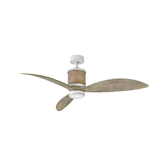 3 Blade Ceiling Fan with Light Kit in Transitional and Coastal Style-17.75 inches Tall and 60 inches Wide-Matte White Finish Bailey Street Home