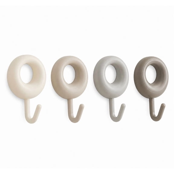 4 Pack Self Adhesive Wall Hooks, Towel, Coat and Hat Hangers for Bathroom, Kitchen, Closet and Door Organization, TIKA