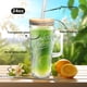 thumbnail image 2 of Vasos de vidrio ANOTION de 700 ml con tapas y pajitas, juego de 4, 2 of 7