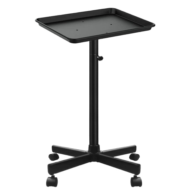 Bandeja de salón FWOD BIBTO con patas de metal con altura ajustable, color negro