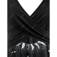 thumbnail image 3 of Vestido Talla Extra con Escote Pico de Galaxia Irregular Rosegal  Vestidos Estampados Tallas Grandes, 3 of 5