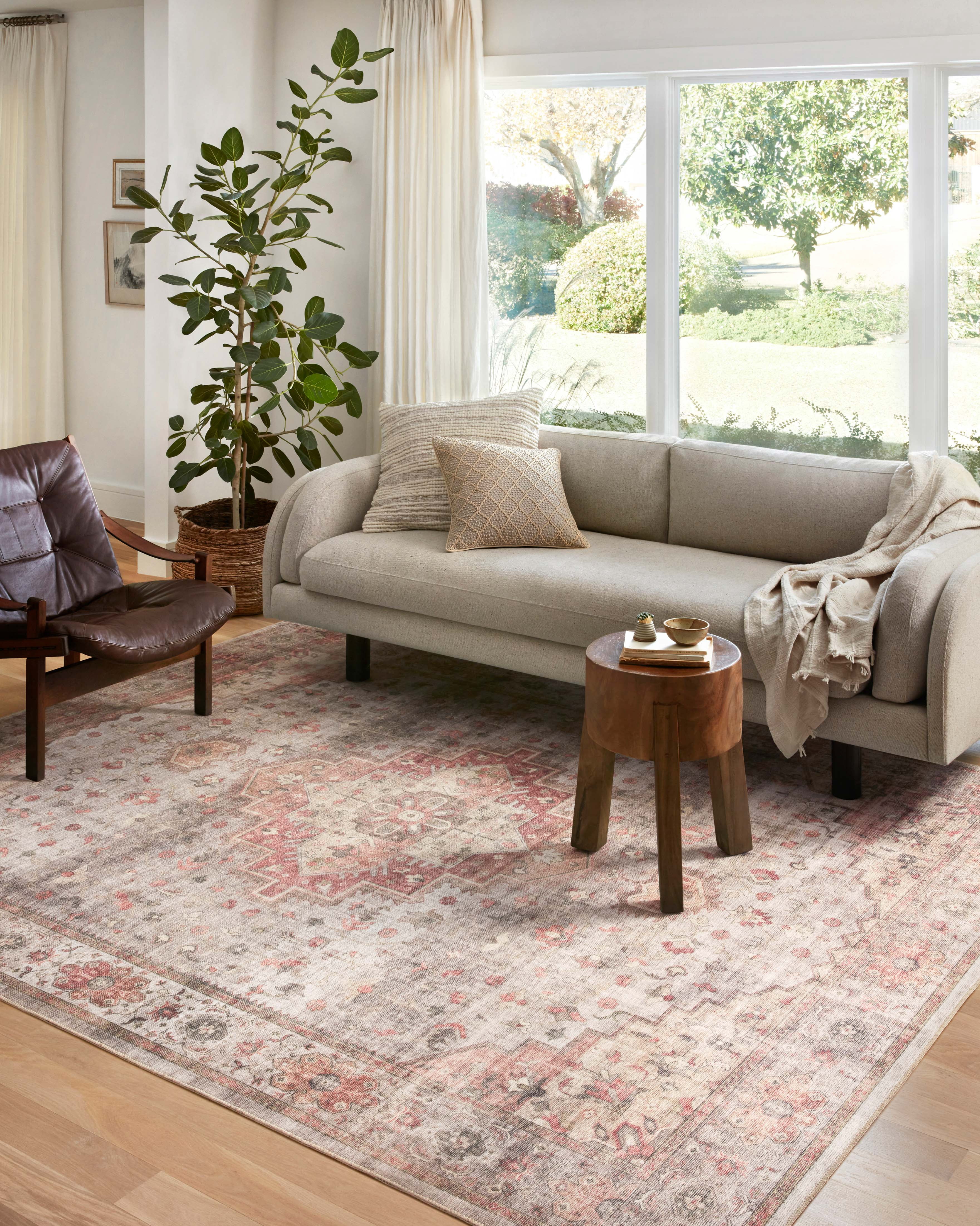 Loloi Heidi Collection HEI-02 Dove / Spice, Oriental Area Rug 2'-6" x 9'-6"