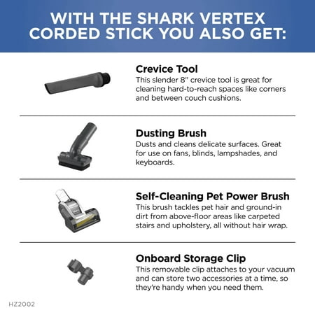 Shark - Vertex UltraLight DuoClean PowerFins Corded Stick Vacuum with Self-Cleaning Brushroll - Colbalt Blue