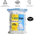 thumbnail image 2 of Cleaning Rrags, T-Shirt Rags, White Towels – Shop Towels Bulk for Oil, Stain, Grease, Paint, and Auto Cleaning, Multipurpose Cotton Rag (2LB), 2 of 8