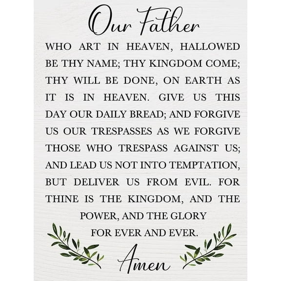 Christian Bible Verses Wall Decor Our Father Prayer Wall Decoration The Lords Prayer Scripture Wall Art for Home Living Room Bedroom Home Wall Decor Religious Gift poster