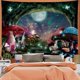 thumbnail image 1 of Mushroom Castle Tapiz Galaxy Moon Stars Tapiz Bosque misterioso Árbol Tapiz Fantasía Cuento de hadas Tapiz Colgante de pared para dormitorio Adepaton CZJJ-ST38-1, 1 of 6