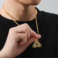 thumbnail image 3 of Viking Witch Celtic Knot Pendant Necklace Stainless Steel Sun Star Moon Triangle Necklaces Protection Amulet Jewelry, 3 of 5