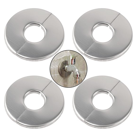 Cubierta para tubería Rrina de acero inoxidable 22 mm, 4 piezas